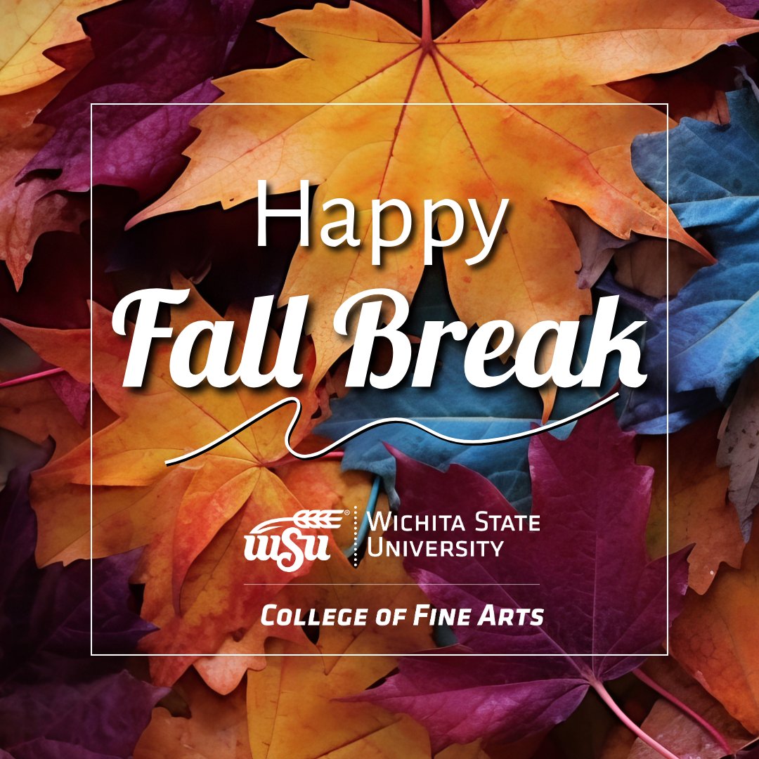 Happy Fall Break, Shockers! 🍂🎨 Whether you're recharging, creating, or performing, take this time to relax and be inspired. We'll see you back soon, ready to take on the next act! 🎭🎶 #CFAFamily #FallBreak