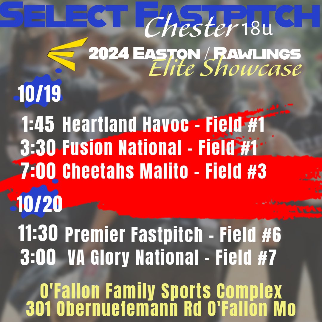 Schedule for St Louis this weekend! See you there 🥎 <a href="/jchester_12/">Jason</a> <a href="/ejonesrockchalk/">Eric Jones - Select Fastpitch</a> <a href="/SBRRetweets/">Softball Recruiting Reposts</a> <a href="/IHartFastpitch/">I❤️Fastpitch</a>