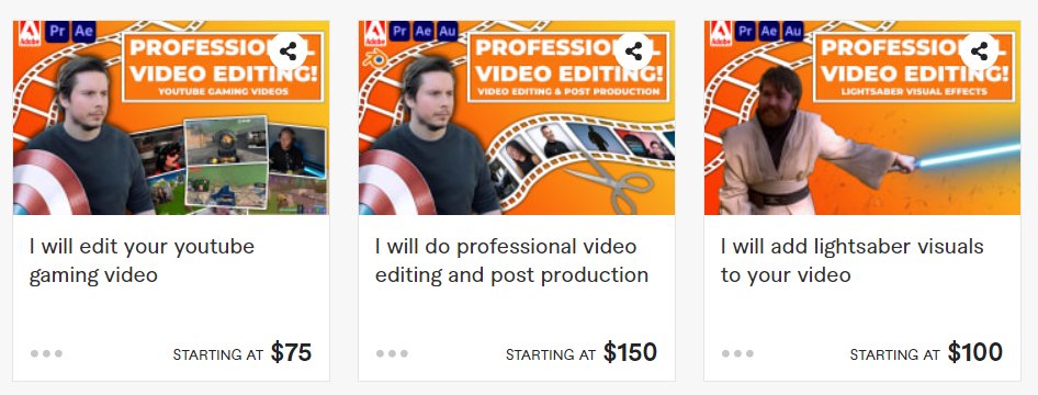 A couple of tips to boost Your Video Editing Fiverr Gig Visibility! (from someone who had success on the platform)

Optimize Your Gig Title &amp; Tags: Use keywords like "Professional Video Editing", "YouTube Gaming Video", "Fast Turnaround".
Use Bright &amp; Attractive Thumbnails: A lot