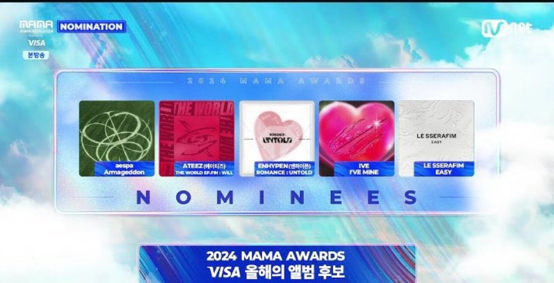 ATEEZはTHE WORLD EP. FIN : WILLが2024 MAMA AWARDSの「アルバム