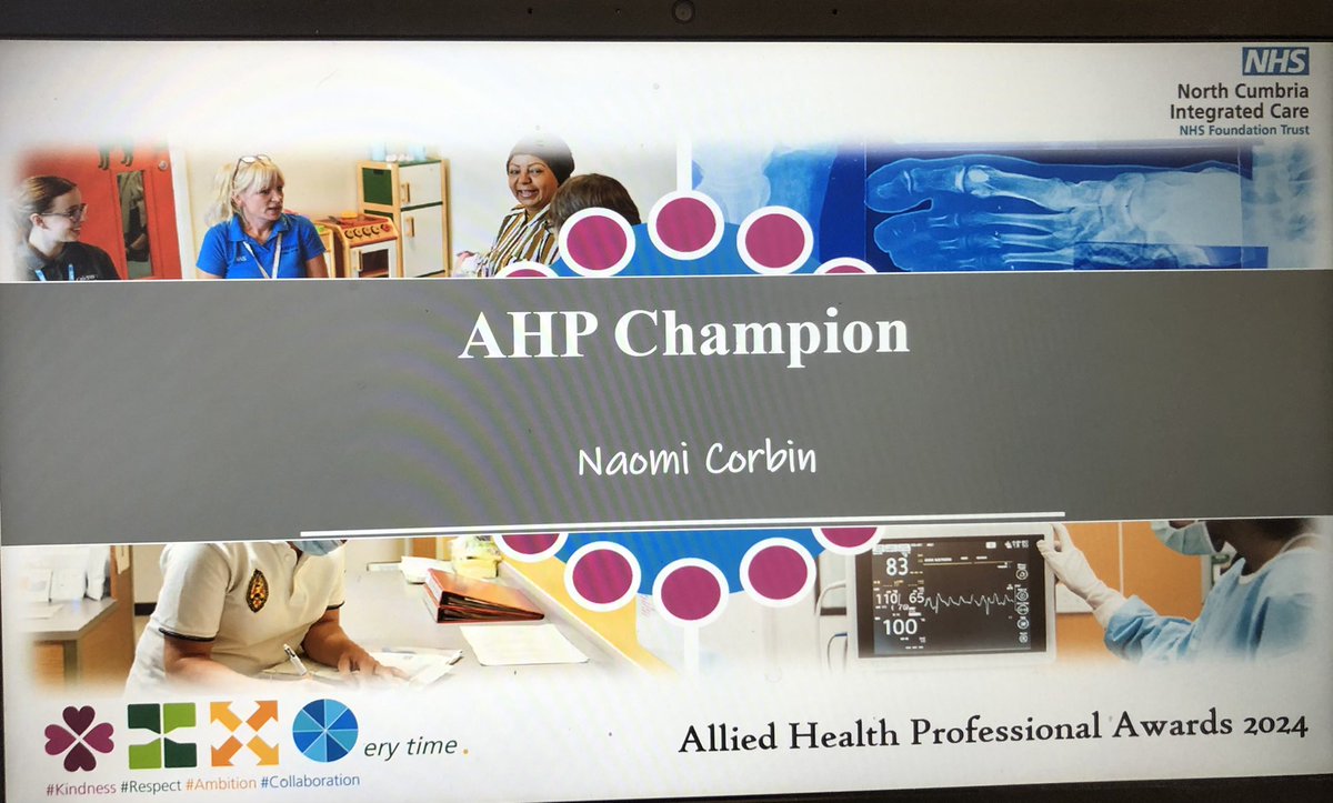AHP award winners <a href="/NCICNHS/">North Cumbria Integrated Care NHS Foundation Trust</a> (part 3)