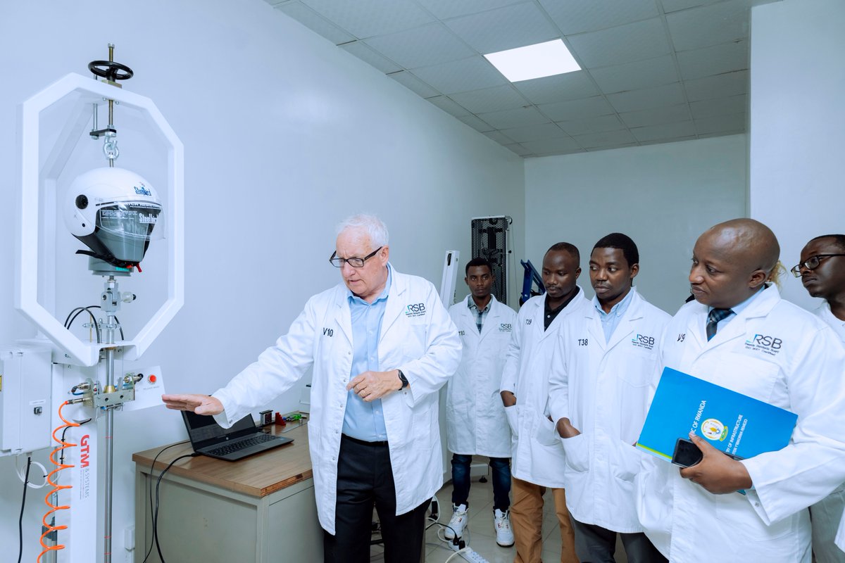 Rwanda Standards Board (@rwandastandards) on Twitter photo TODAY, after witnessing the completion of installation of the new established Helmets Testing Laboratory, <a href="/RwandaInfra/">Ministry of Infrastructure | Rwanda</a> PS Mr <a href="/afidele/">ABIMANA FIDELE</a> officiated the opening of five-day Training on Rwanda Helmet Standard and
impact testing.
<a href="/Dr_JimmyGasore/">Dr.Jimmy Gasore</a> <a href="/P_Sebahizi/">Prudence Sebahizi</a> <a href="/RwandaGov/">Government of Rwanda</a> <a href="/FIAFdn/">FIA Foundation</a> #RwOx TODAY, after witnessing the completion of installation of the new established Helmets Testing Laboratory, <a href="/RwandaInfra/">Ministry of Infrastructure | Rwanda</a> PS Mr <a href="/afidele/">ABIMANA FIDELE</a> officiated the opening of five-day Training on Rwanda Helmet Standard and
impact testing.
<a href="/Dr_JimmyGasore/">Dr.Jimmy Gasore</a> <a href="/P_Sebahizi/">Prudence Sebahizi</a> <a href="/RwandaGov/">Government of Rwanda</a> <a href="/FIAFdn/">FIA Foundation</a> #RwOx