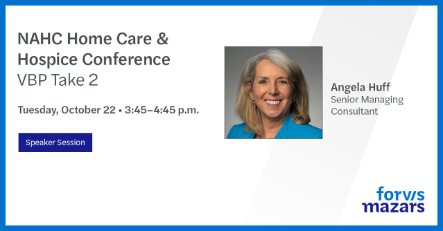 HaleyKAdrian's tweet photo. Discover the future of VBP national expansion with Angela Huff at the National Association for Home Care &amp; Hospice Annual Conference. Year two concludes with major shifts for 2025. See when you can catch Forvis Mazars US: https://t.co/ENQv1Xi39t https://t.co/qxhoDI1XPg https://t.co/pFp0NCMexd
