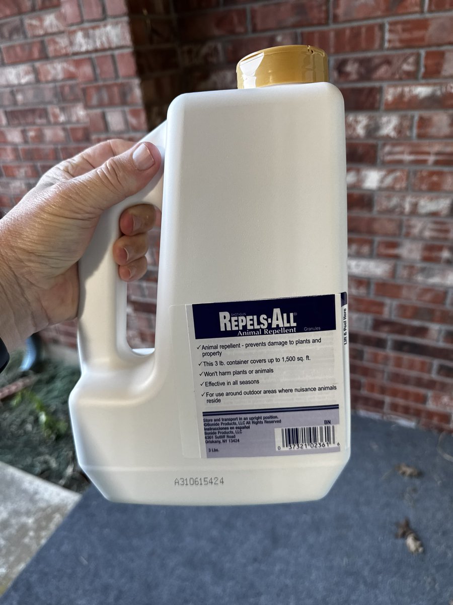 Got some for the front lawn to repel the skunks. I hope it works.