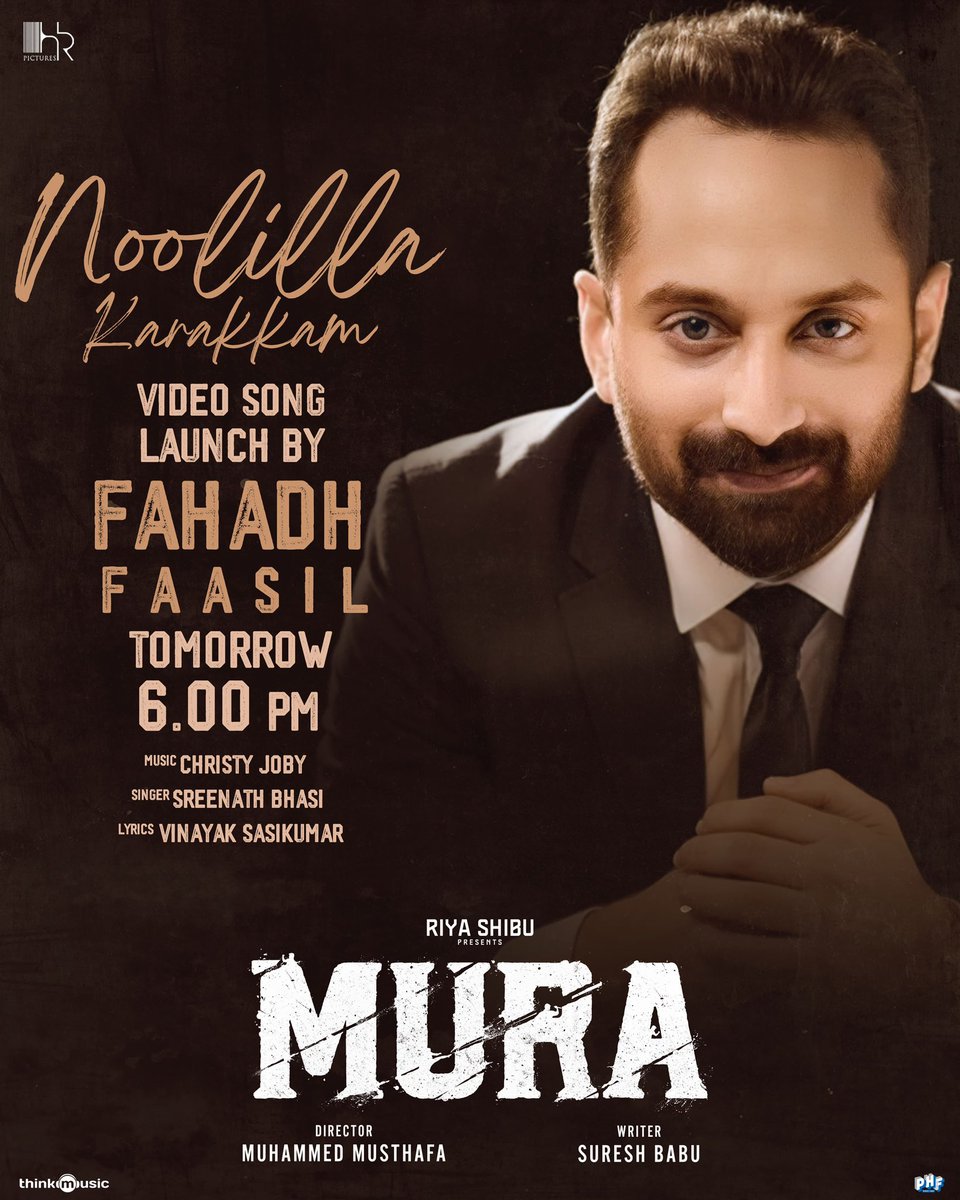 rajakumaari's tweet photo. #Fahadfasil Sir being a rangan chettan for us by launching the new MURA song for us😋❤️‍🔥 stay tuned because #christyjoby is coming with another banger along with #SREENATHBASI and #vinayaksasikumar  🔥😎

#surajvenjaramoodu @hridhuharoon https://t.co/NZUrce3Dkg