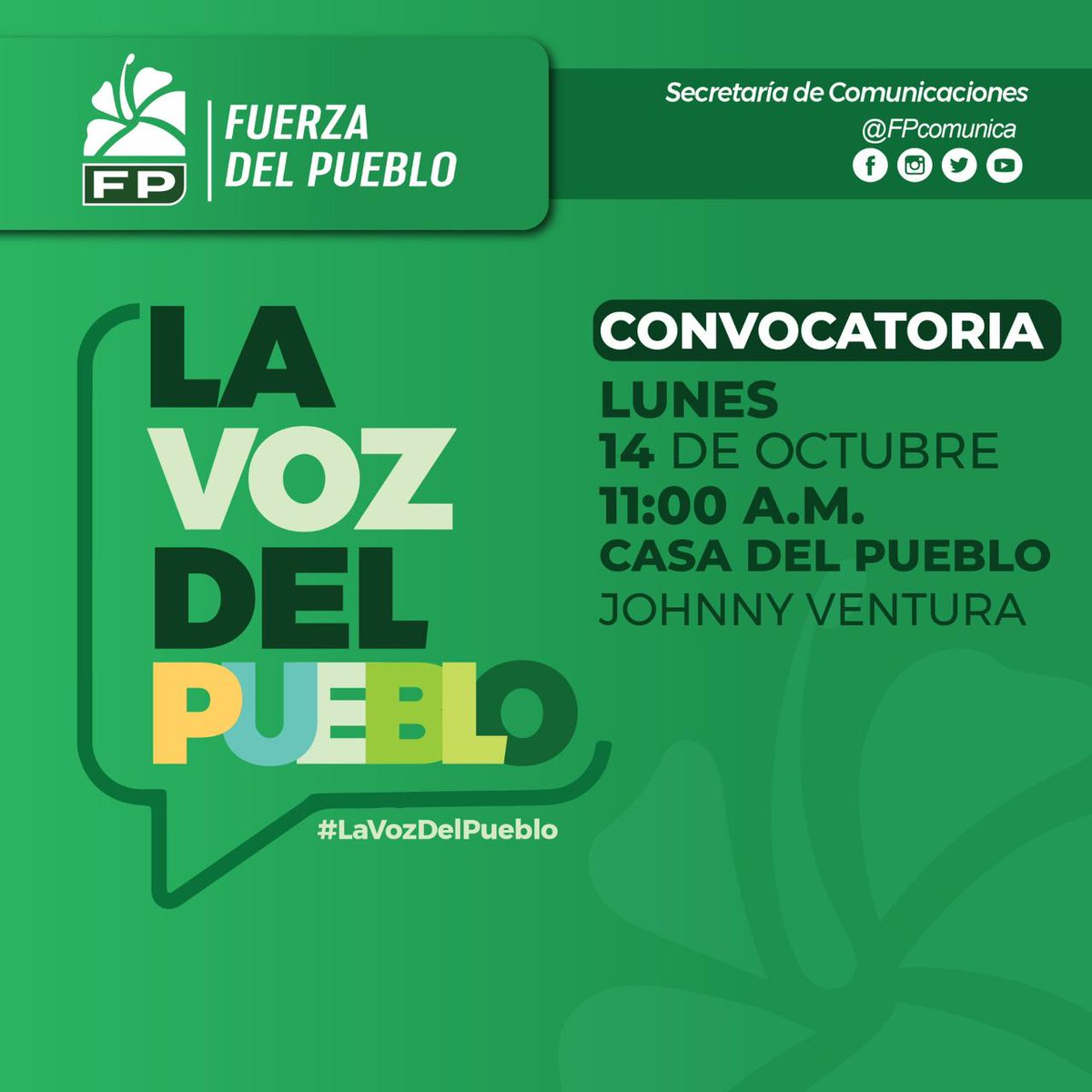 Hoy la <a href="/FPcomunica/">@Fuerza del Pueblo (FP)</a> y  <a href="/LeonelFernandez/">Leonel Fernández</a> fijan posición con relación la propuesta de reforma concebida "a la carta" por el <a href="/PRM_Oficial/">PRM</a>  y su gobierno. #BombazoFiscal
#LaVozDelPueblo
#FuerzaDelPueblo <a href="/ListinDiario/">LISTÍN DIARIO</a>