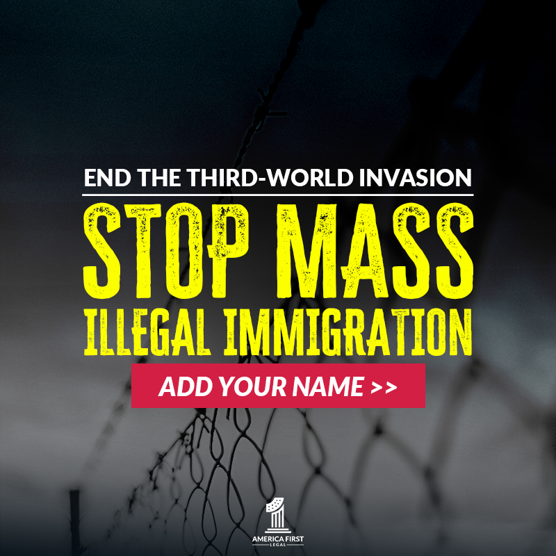 America1stLegal's tweet photo. 🔴 America First Legal Needs Your Help To Stop Mass Illegal Immigration.