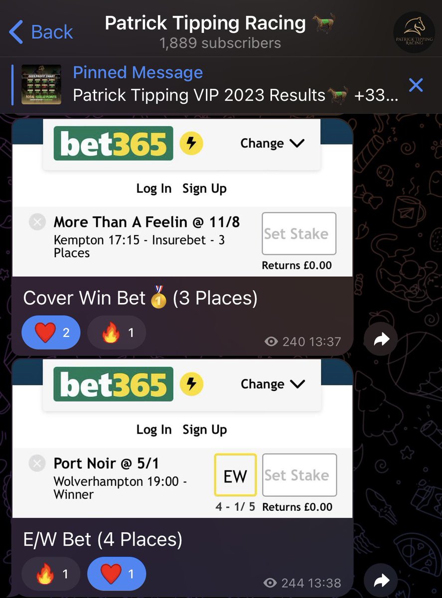 PatrickTipping1's tweet photo. HUGE FREE DOUBLE LANDED IN PATRICK TIPPING RACING TODAY🔥✅

FREE 5/1 WINNER✅
FREE 11/8 WINNER✅

FREE 13/1 DOUBLE🥇✅

EXCELLENT START TO A HUGE WEEK WE’VE GOT IN STORE… 👀

JOIN BELOW FOR TOMORROW BETS👇

https://t.co/b4AXdfx5Bw

#HorseRacing #HorseRacingTips #FreeTips https://t.co/hspf9K03A9