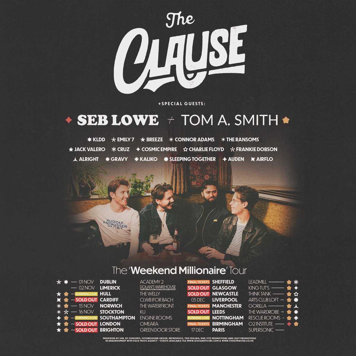 WEEKEND MILLIONAIRE OUT THIS FRIDAY!🚀

Our second EP is all yours on Friday, we’re so proud of it and can’t wait for you to hear all 5 songs. We’ll be celebrating at <a href="/hmvVault/">hmv Vault</a> playing some songs for ya and signing the EP from 1pm then it’s time for our biggest ever Tour!