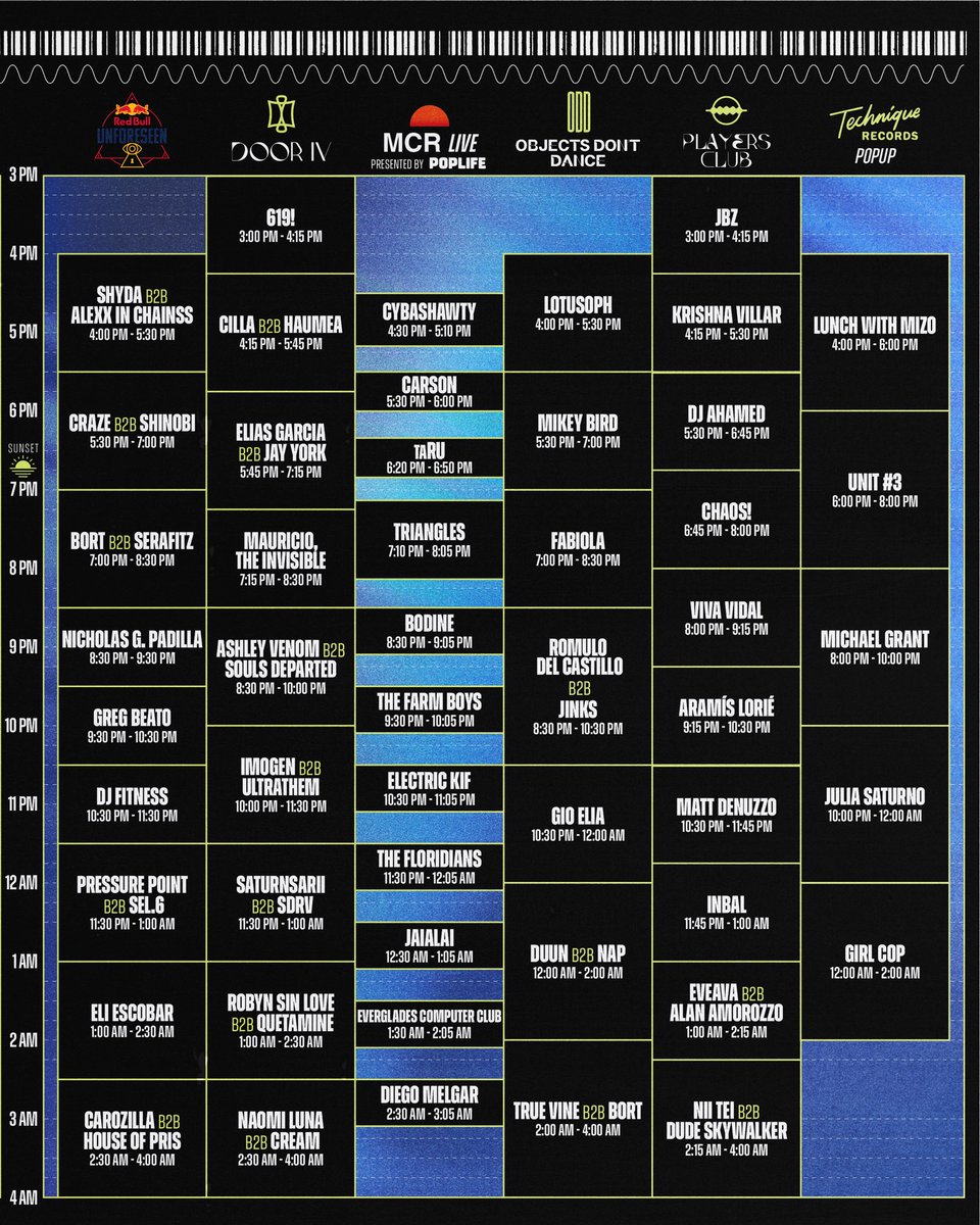 iiiPoints's tweet image. set times for iii points year 11. let’s do this miami 🔥