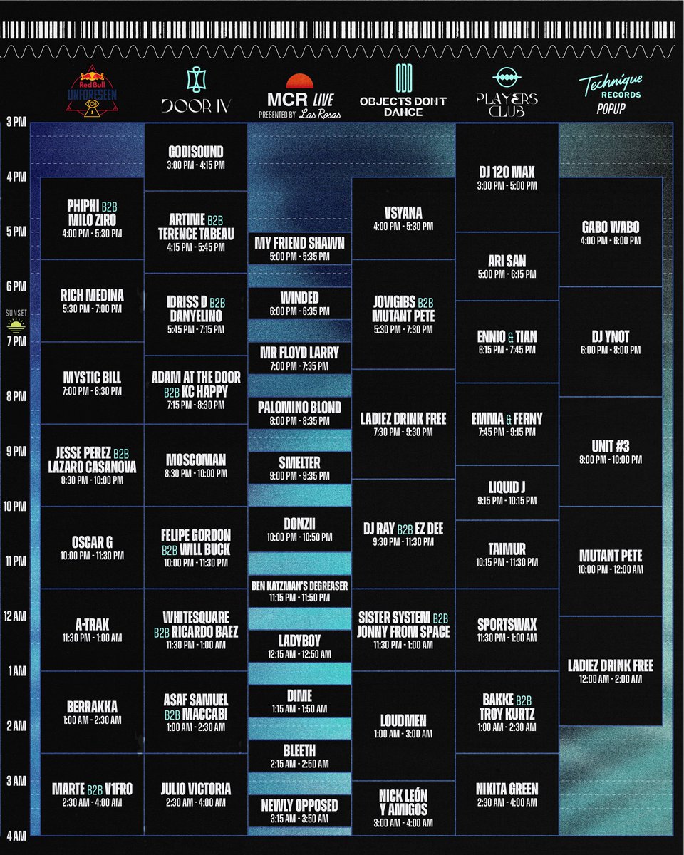 iiiPoints's tweet image. set times for iii points year 11. let’s do this miami 🔥