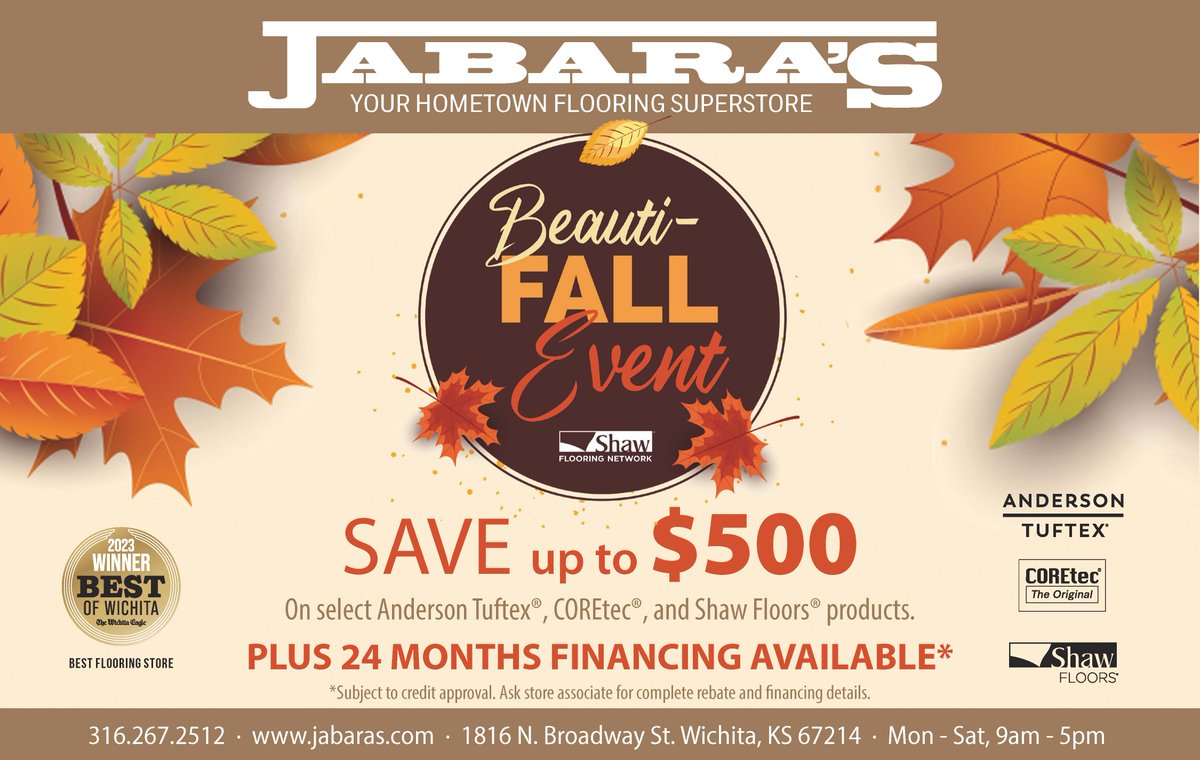 Jabara's October BeautiFall Sales Event is going on now!