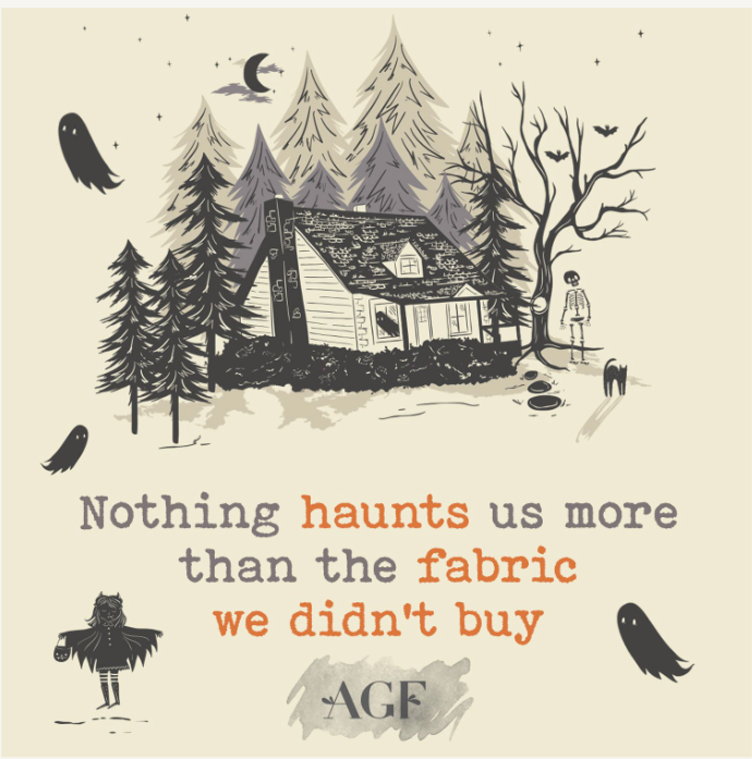 ArtGalleryFab's tweet image. Nothing’s scarier than falling for a gorgeous AGF print, waiting too long, and BAM—it’s gone! 💨 Don’t let your dream fabric vanish! 😱✨ 

#ArtGalleryFabrics #SpookySeason #QuilterProblems #FabricFOMO #FabricLove