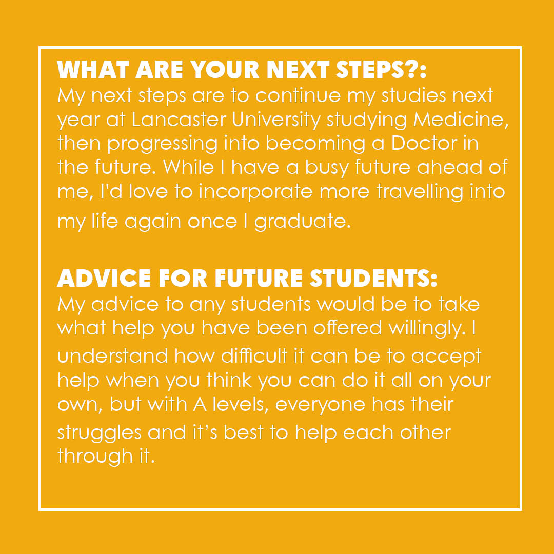 hornseaschool's tweet image. 🌟 Hornsea Sixth Form Alumni🌟
Former student Rosie completed her A-Levels in 2023 before going off to travel the world and attend university. Read on to hear about Rosie's time spent at Hornsea Sixth Form and her future plans👆#SixthFormAlumni #StudentSuccess #StudentJourney