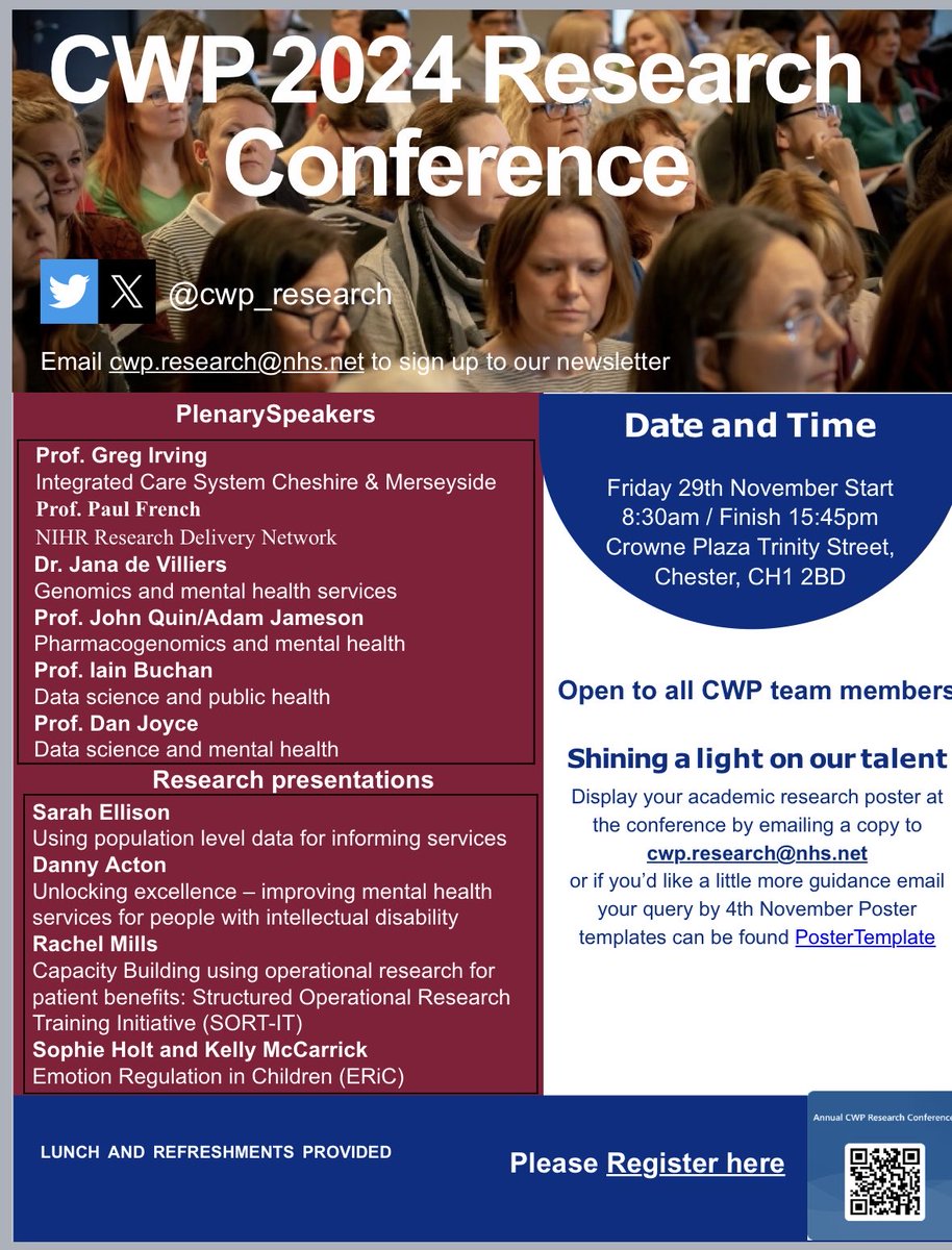 Sarah Ellison RN, QN (@sarah_r_ellison) on Twitter photo Come and join us for the <a href="/cwpnhs/">Cheshire and Wirral Partnership NHS FT</a> #research conference. <a href="/cwp_research/">CWP Research Team</a> <a href="/NHSCandM/">NHS Cheshire and Merseyside</a> <a href="/MatronsResearch/">MatronsHCLinResearch</a> <a href="/SatLotay/">Sat Lotay</a> <a href="/cwpnhs/">Cheshire and Wirral Partnership NHS FT</a> Come and join us for the <a href="/cwpnhs/">Cheshire and Wirral Partnership NHS FT</a> #research conference. <a href="/cwp_research/">CWP Research Team</a> <a href="/NHSCandM/">NHS Cheshire and Merseyside</a> <a href="/MatronsResearch/">MatronsHCLinResearch</a> <a href="/SatLotay/">Sat Lotay</a> <a href="/cwpnhs/">Cheshire and Wirral Partnership NHS FT</a>