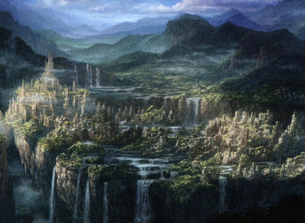 mtg_ds's tweet image. One of my pet #custommagic ideas is a color-fixing Treasure Land, like this:

𝐋𝐨𝐬𝐭 𝐏𝐚𝐫𝐚𝐝𝐢𝐬𝐞
Artifact Land -- Treasure

{T}: Add {C}.
{T}, Sacrifice ~: Add one mana of any color.