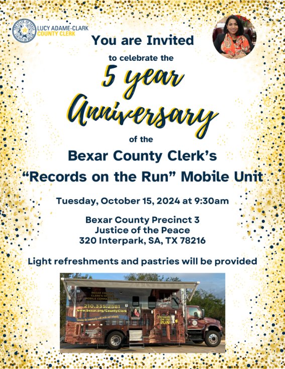 Hon. Lucy Adame-Clark, Bexar County Clerk's Office tweet media