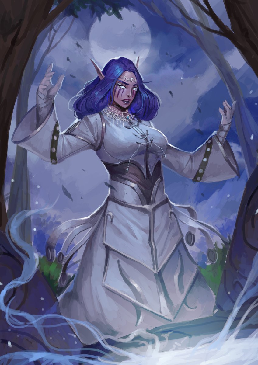 Saturday nights at the moonwell 🌜🌛
#artwork #WorldOfWarcraft  #ArtistOnTwitter  #illustration  #conceptart #Artists  #visdev #sketchbook #digitalart  #Warcraft #couple #commissionsopen #commissions