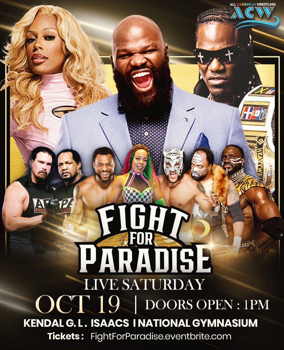 This Saturday in Nassau, Bahamas! 🇧🇸

Get your tix: fightforparadise.eventbrite.com