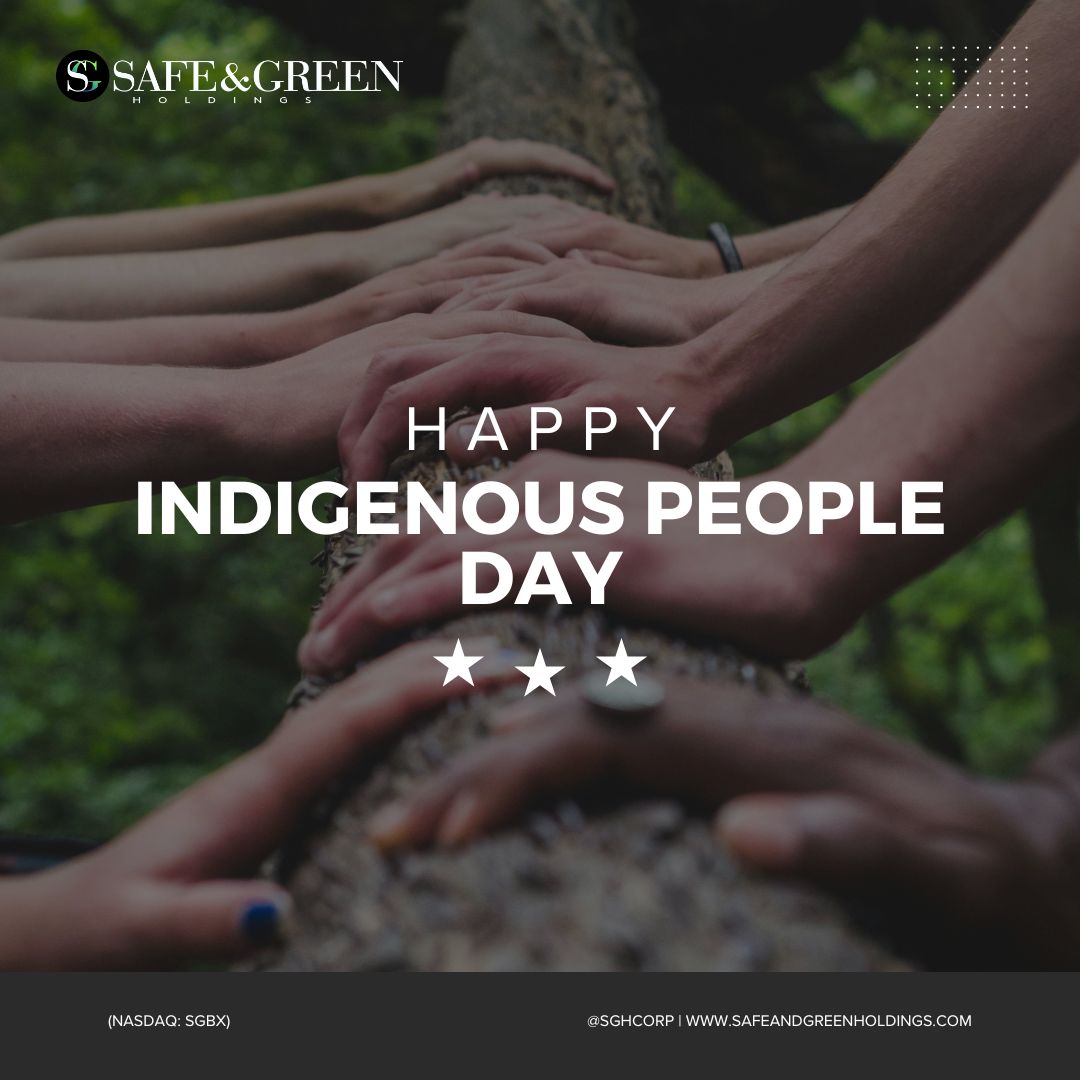 Indigenous Peoples Day, Safe &amp; Green Holdings celebrates the invaluable contributions and enduring legacy of Indigenous communities. We're committed to fostering a future that respects the land and its people through our sustainable building practices. #SGBX #IndigenousPeoplesDay
