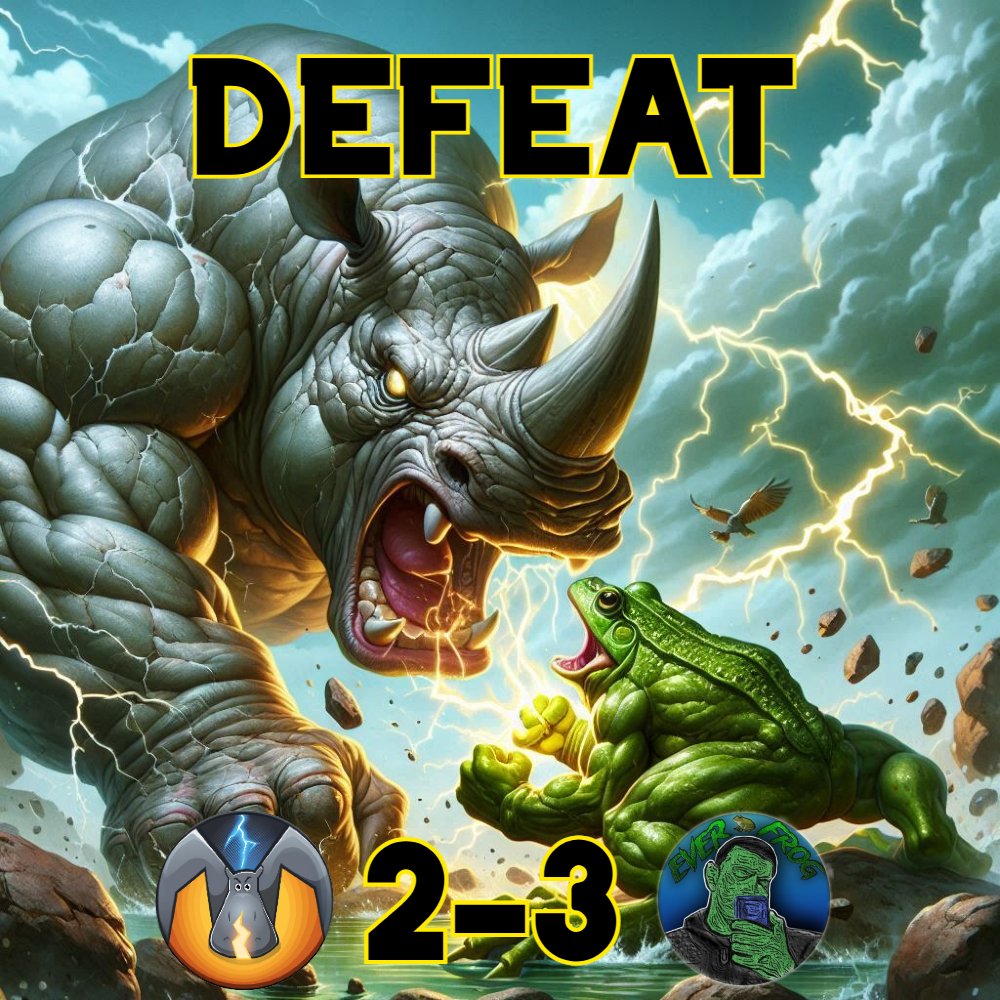 The frog leaped ahead this time! Tough match, but <a href="/Everfrog_/">Everfrog</a> proved too slippery for the Rhinos today.
GG, we'll come back stronger!