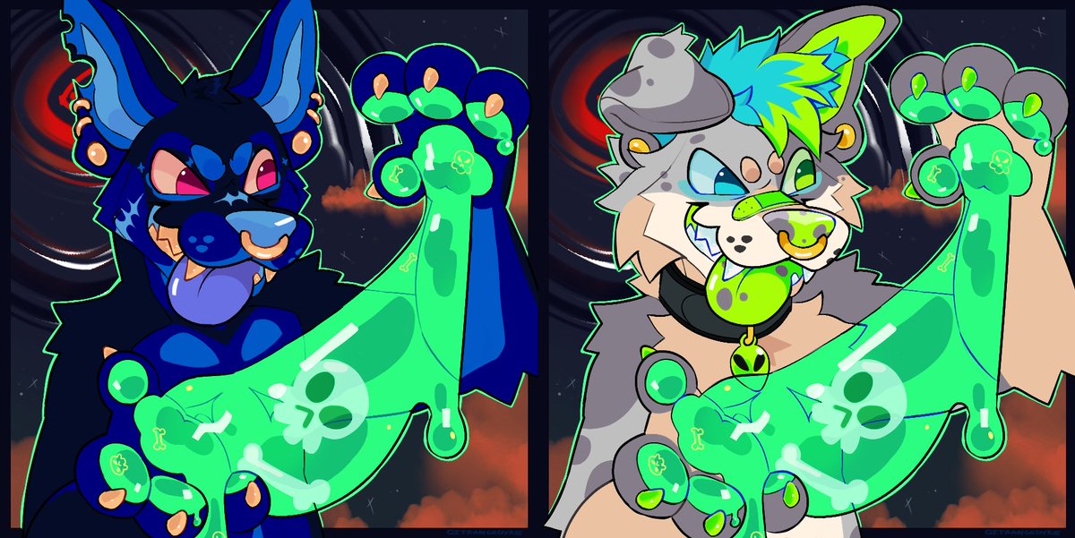 more halloween ychs 🧪🎃🦴

for <a href="/Crispy_Creature/">🔥Crispy🔥</a> and <a href="/CART00NM00N/">cart00nm00n.bsky.social</a> 

still open for this version as well >:3