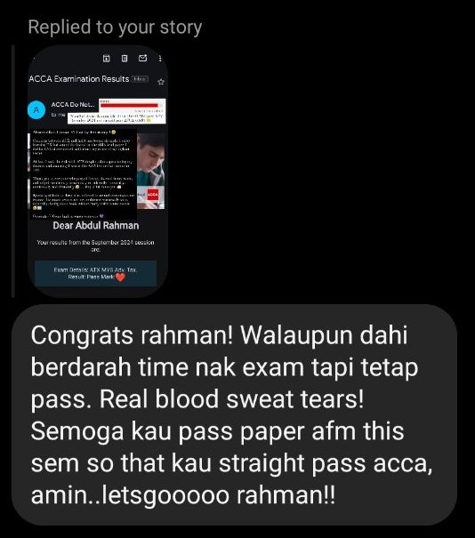 rhmn_7's tweet photo. And the manifestation continues 😭 Alhamdulillah thank you Allah for everything also thank you guys yg sering mendoakan saya semoga Allah membalas jasa2 anda dengan perkara yg jauh lebih baik aamiin

BISMILLAH LET'S GO LAST PAPER AFM DEC 2024 AAMIIN PASS AAMIIN STRAIGHT PASS ACCA https://t.co/VEieSHRskJ