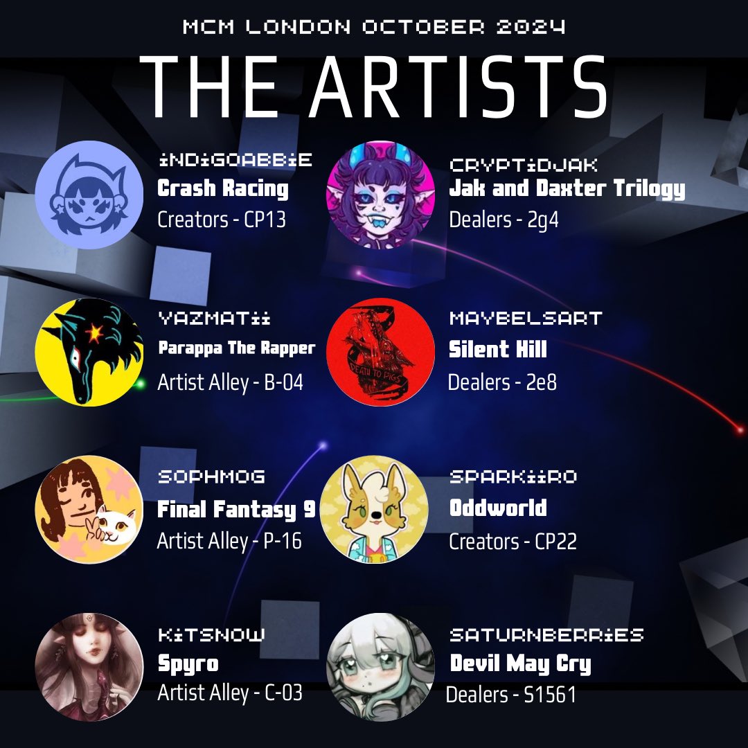 Ey up gamers!! Very excited to be at @mcmcomiccon x @egxofficial NEXT WEEK. 👀 If you love PlayStation classics you’re gonna wanna check out this rally organised by the lovely IndigoAbbie !! ✨ I have of course drawn besties Puck and Vivi from FF9. 🍎