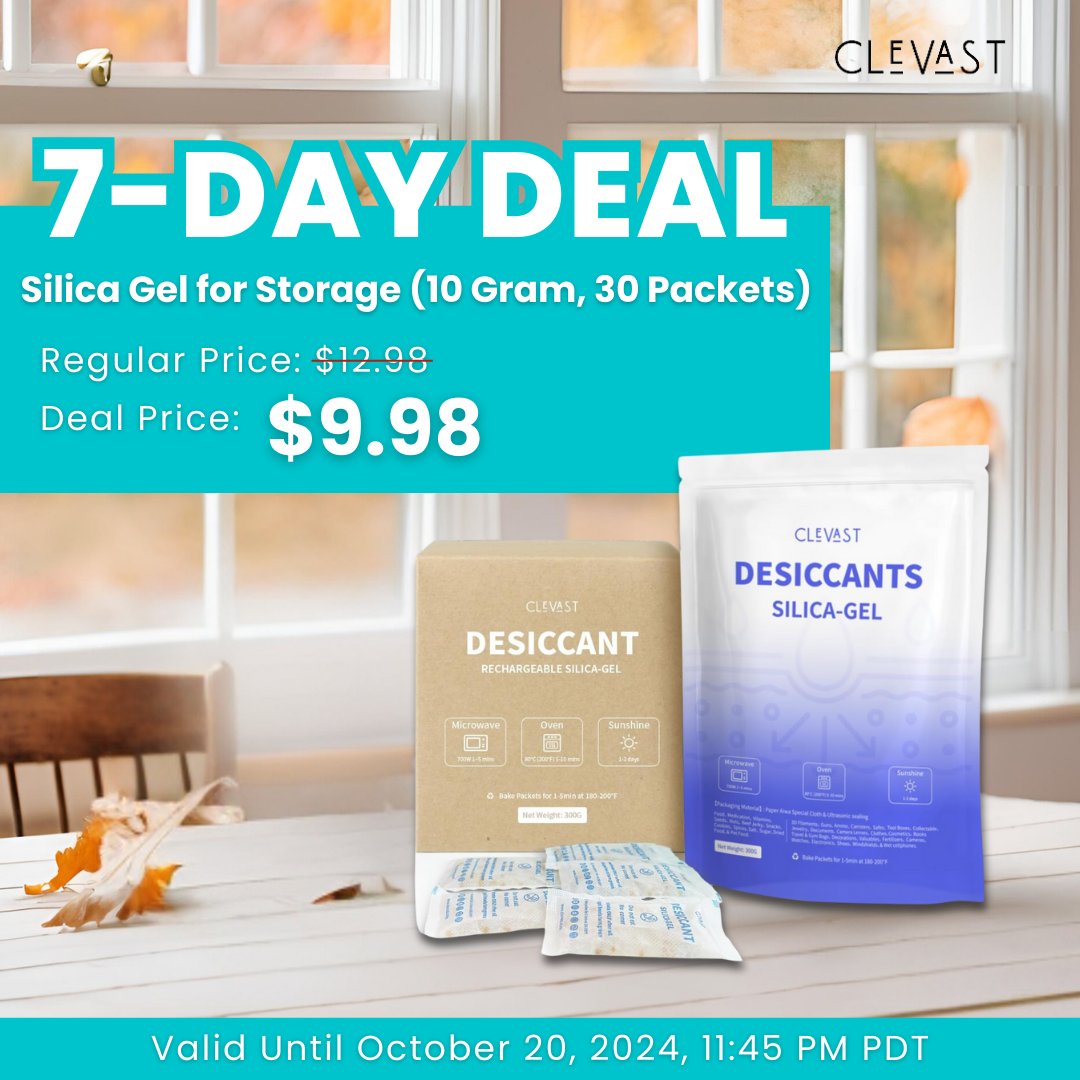 ClevastOfficial's tweet image. Fall into Savings! The perfect time for a cozy, fresh home is here! 😍 Get up to 28% OFF on selected Clevast products during our exclusive 7-day deal.

👉 Shop now: pro.clevast.com
📅 Offer ends on Oct 20, 2024, at 11:45 PM PDT!

#Clevast #fallessentials #homeessentials