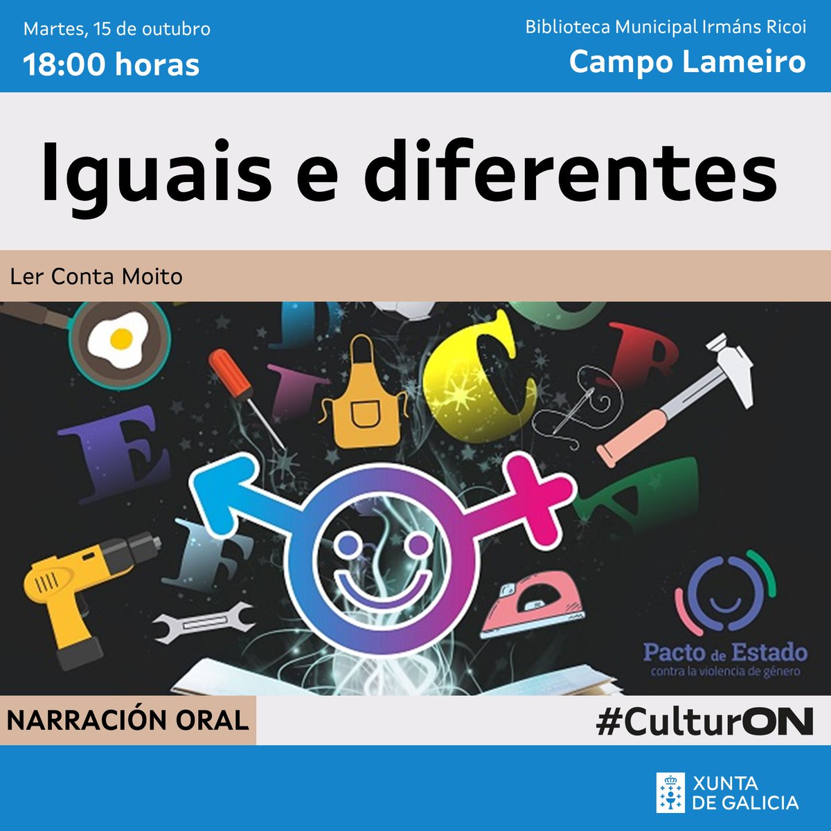 CulturaXunta's tweet photo. O ciclo #LerContaMoito trae unha nova actividade para os cativos!
📖 Desta banda a Biblioteca de Campo Lameiro acolle unha narración oral na que os rapaces aprenderán a través dos contos, a maxia e os xogos
ℹ️ Máis ideas na axenda
https://t.co/M1YnjWCh6p
#CulturON https://t.co/vu2sjfsLHt