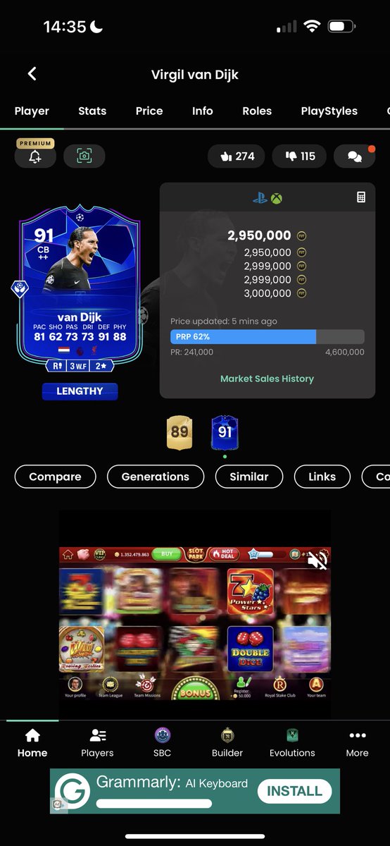 Bought at 2.2mil last week now sat at 3mil🫡 for EAFC 25 trading tips join the trading discord link in bio #eafc25 #eafctrader #fccoins