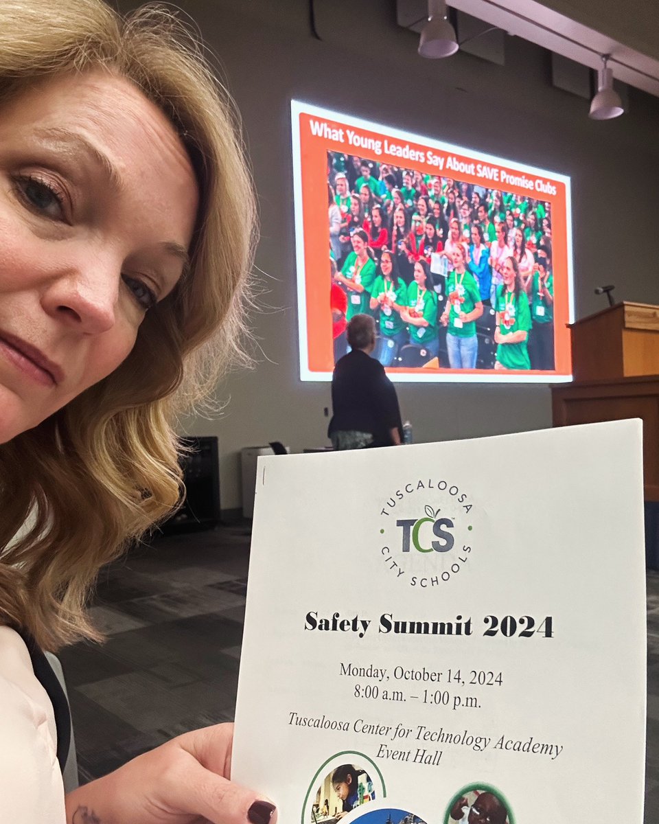 Nicole Hockley (@nicolehockley) on Twitter photo Excited to be in Alabama presenting at Tuscaloosa City Schools Safety Summit. They will be implementing the <a href="/sandyhook/">Sandy Hook Promise</a> Say Something Anonymous Reporting System at the start of 2025. Wonderful district committed to youth safety! Excited to be in Alabama presenting at Tuscaloosa City Schools Safety Summit. They will be implementing the <a href="/sandyhook/">Sandy Hook Promise</a> Say Something Anonymous Reporting System at the start of 2025. Wonderful district committed to youth safety!