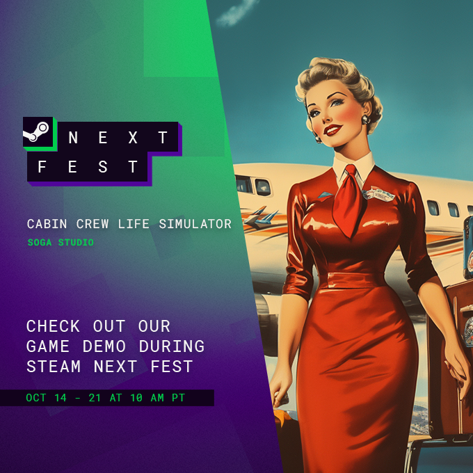 Cabin Crew Life Simulator ✈ AVAILABLE ON STEAM tweet media
