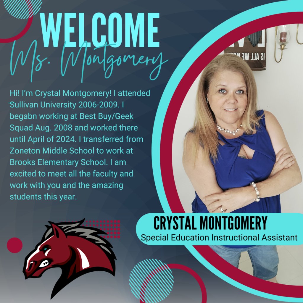 Welcome Ms. Montgomery to our team!
