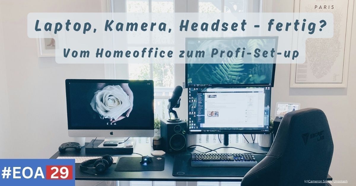 Profi Video-Set-up trotz #Homeoffice? Was alles nötig und möglich ist und was es neues gibt, darüber sprechen Detlev Artelt, Michael Reischer und Roman Rackwitz diesmal bei #EOA29 - wie immer Mittwoch, pünktlich um 12:29 Uhr.
#Videomeeting #Tontechnik #Audio #Video #Remote_work