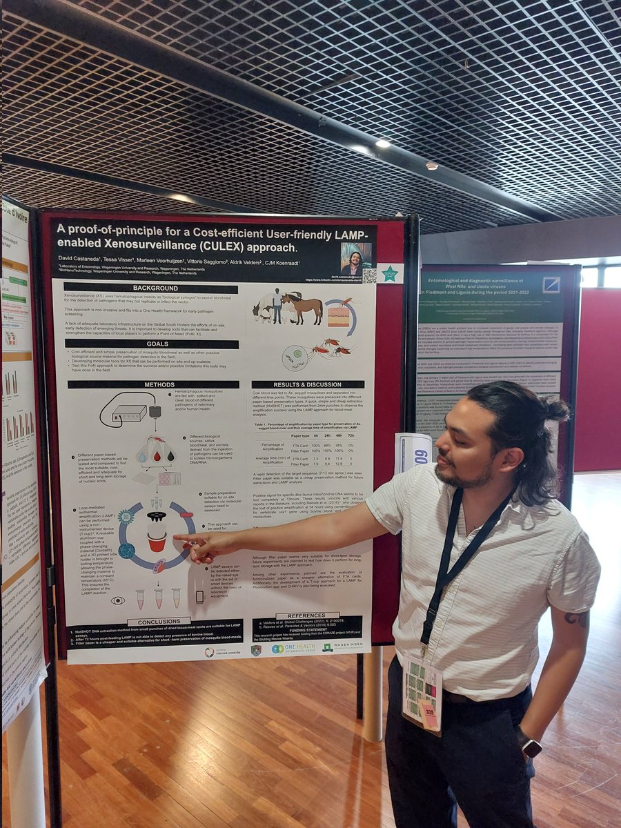 OneHealthEnto's tweet image. Another great poster at the #esove, @daviddoescience shows how LAMP assays can be used as a cost-effective xenosurveillance approach using reusable aluminium coffee cups! Have a look at S7-P09.