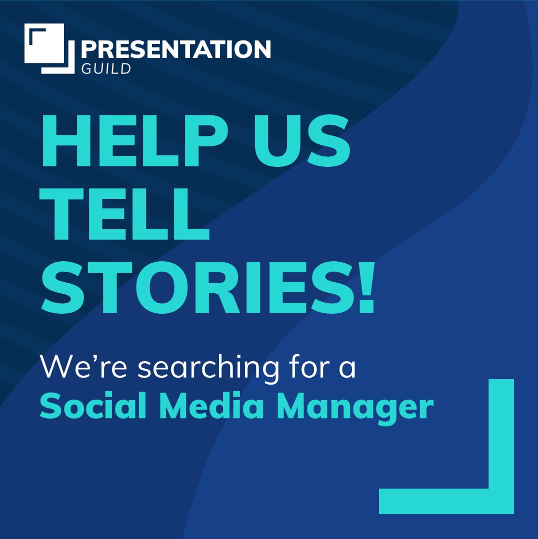 Passionate about using social media to tell brand stories? Check out the Presentation Guild's Social Media Manager volunteer opportunity and apply today! We’d love to connect!

Download the Social Media Manager role description: loom.ly/SEHABGM