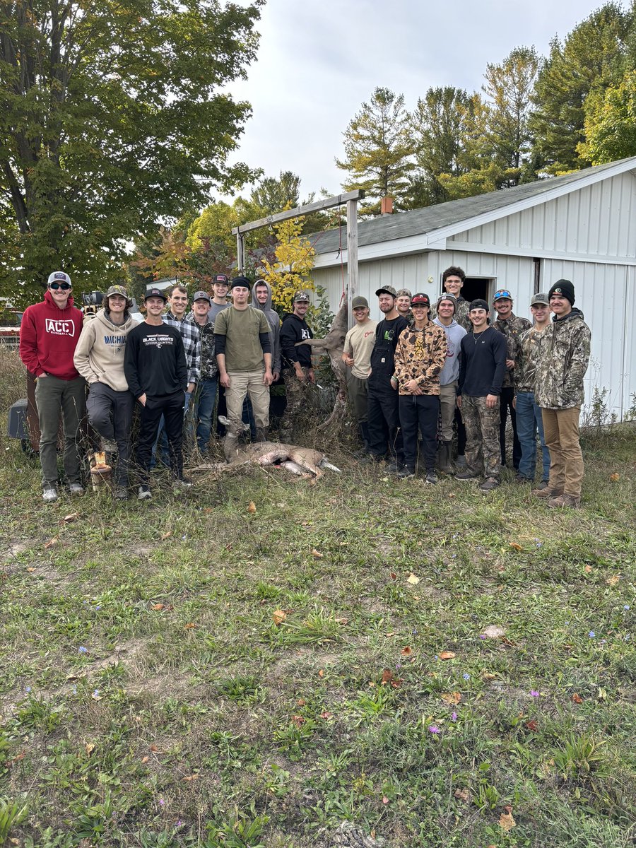 AlpenaCCBSB's tweet photo. 3rd Annual ACC Baseball Team Deer Camp in the books! A weekend filled with bonding, laughter and unforgettable memories. Can’t wait to do it again next year! #BuiltDifferent #Lumberdawgs https://t.co/JkzJTlA5gF