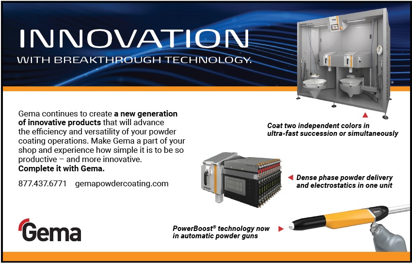 GemaPowderNA's tweet image. Come see Gema this week at FABTECH Booth W2620 for INNOVATION with Breakthrough Technology!
#FABTECH2024 #powdercoating #innovation #breakthrough #OptiCenter #OC11 #OptiGun #GA04 #OptiSpray #AllinOne #coatitwithgema #completeitwithgema