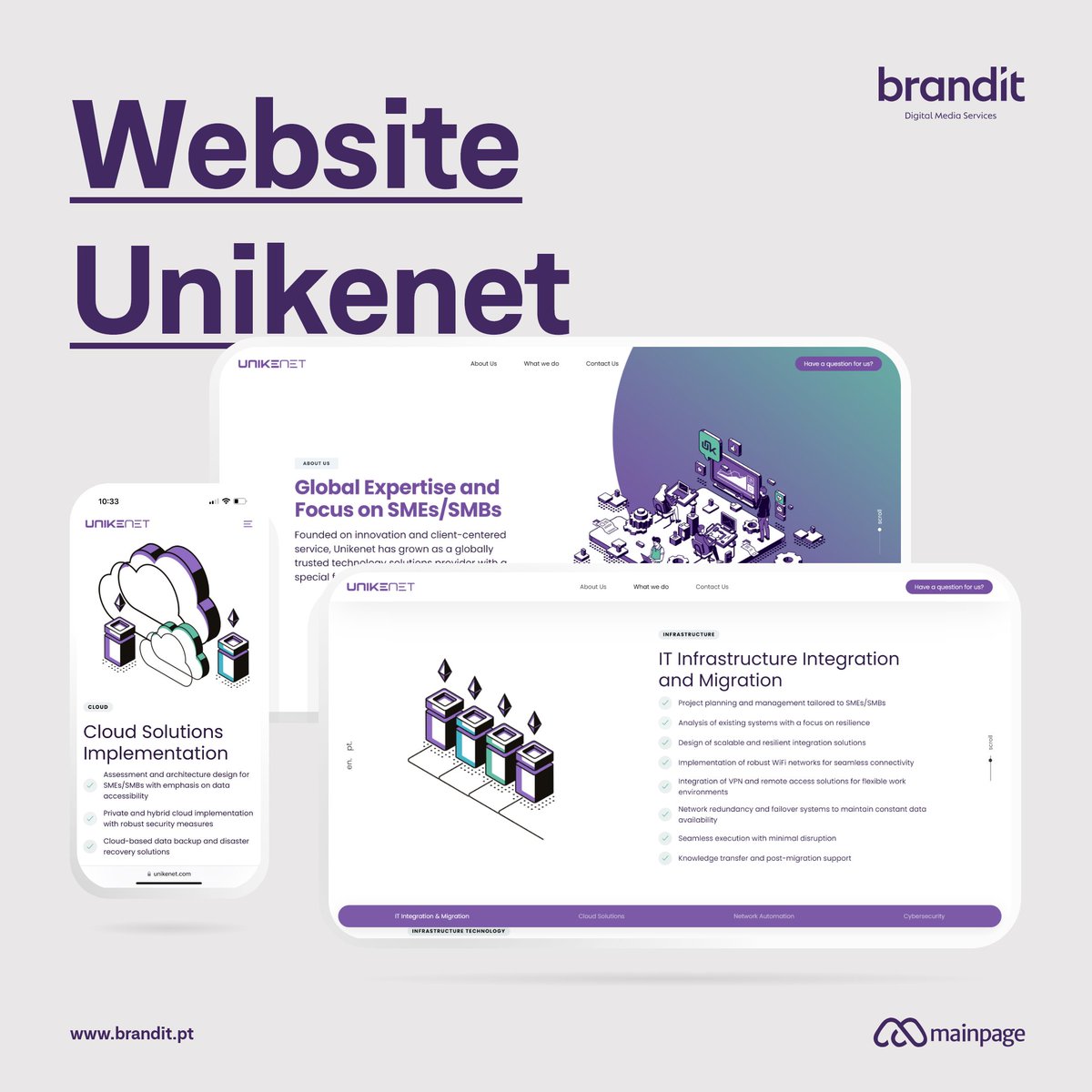 branditdms's tweet photo. A Brandit desenvolveu o novo website da Unikenet, uma empresa de base tecnológica, com vasta experiência, especializada em cibersegurança, data centers e outras soluções de IT.

#madeinbrandit https://t.co/BA25gsEMh4