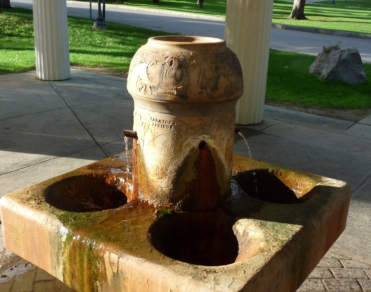 EdBurkeToga's tweet image. Sorry to see longtime @SkidmoreCollege Art Professor Regis Brodie has passed away. Here's a couple of his creations around town that many are not aware of; the fountainhead at Congress Spring and the taphead at 9 Maple Ave, shown here with Wayne.