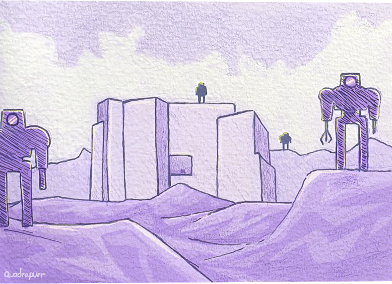 #inktober2024  #Inktober #inktoberday13

still a day to late but here is a Drawing based on very fun Planet in #Lethalcompany 
that u could route to if u want to experience fun (chaos)
just type in Em into the terminal