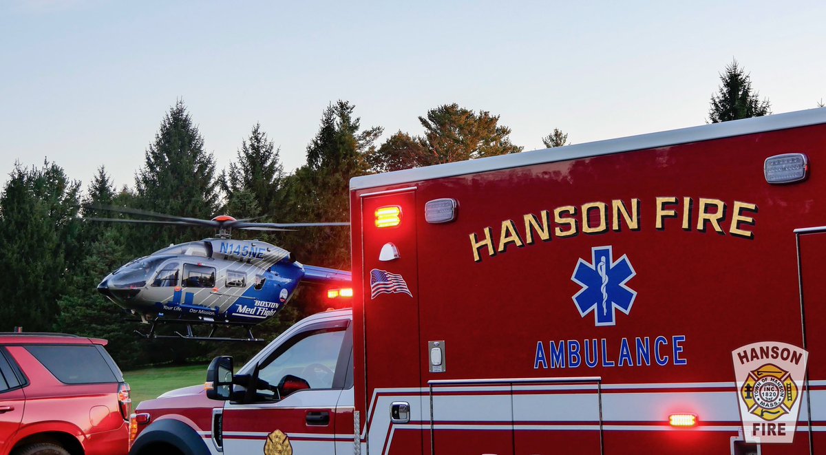 On Friday, the Hanson Fire Department responded to a motor vehicle vs. pedestrian on Franklin Street. Upon arrival, crews found the patient suffering from significant trauma, Boston MedFlight airlifted the patient to a trauma center in Boston for further treatment.