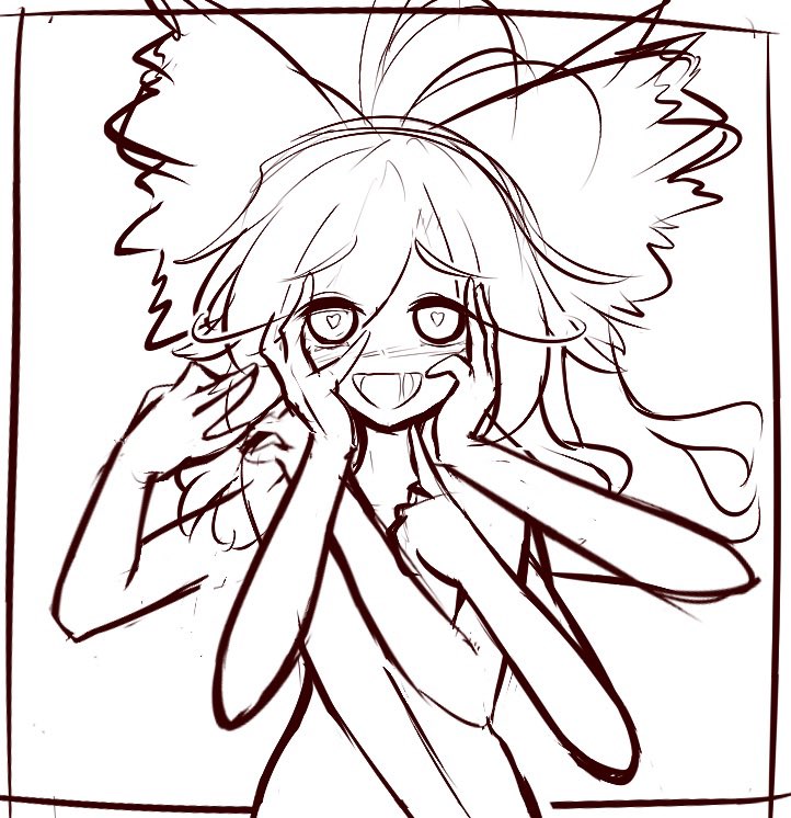 これは色紙にしようかなと思ってるヤマメちゃんの下描き( ˙꒳​˙  )見えないから健全だよ 