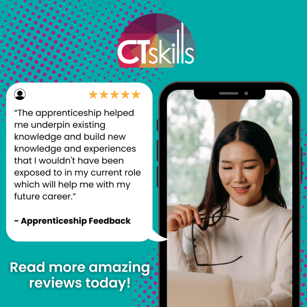 Join the 94% of our learners who would recommend CT Skills! Whether you're starting out, upskilling, or changing careers, our expert trainer assessors are here to support and guide you every step of the way. Explore the opportunities at ctskills.co.uk/apprenticeship…