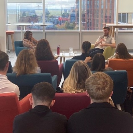 As our new apprentices start the third and final week of their induction to the AJ Bell Academy, they met our CEO, Michael Summersgill.  Michael talked about his journey to CEO, the role of apprentices in the business and what the future holds for AJ Bell.
