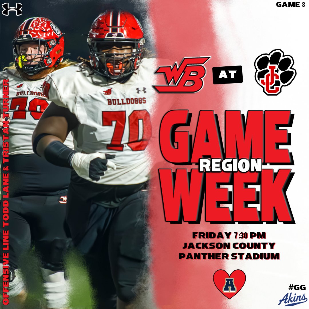 REGION GAME 4

ROAD DOGGS

👤JACKSON COUNTY
📅FRIDAY
🚌 AWAY
🕰️7:30 
🏟️PANTHER STADIUM

TICKETS:
gofan.co/event/1561875?…

#GG 
#DOGGS
#CHEEstrong
#BarrowStrong

📸: Doug Doc Bower