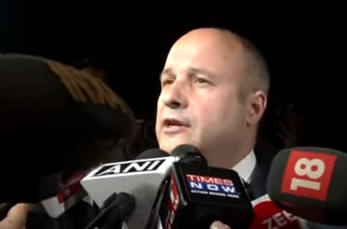 sikhsiyasat's tweet photo. “Canada has done what India has been asking for. Canada has provided credible irrefutable evidence of ties between agents of the government of India and a murder of a Canadian citizen on Canadian soil now. It is time for India to live up to what it said it would do and look into those allegations. It is in the interest of both our countries and the people of our countries to get to the bottom of this. Canada stands ready to cooperate with India”. — Canadian Chargé d'Affaires Stewart Wheeler tells media outside India’s MEA after meeting Indian Officials.