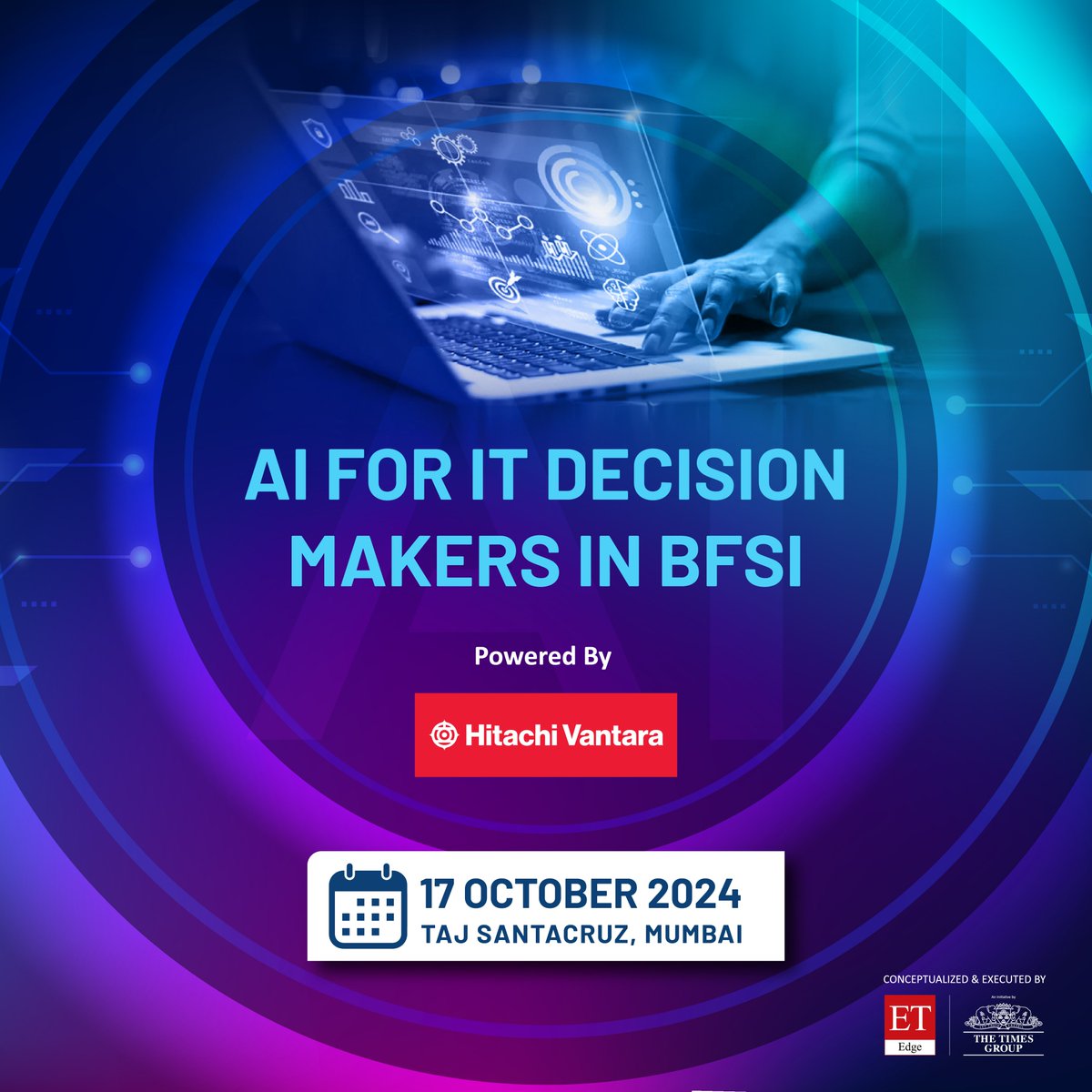 ET_Edge's tweet image. Mark your calendar for an exclusive roundtable, powered by @HitachiVantara in collaboration with ET Edge, where we explore AI&apos;s transformative impact on the BFSI sector. This session is tailored specifically for IT decision-makers.

#BFSITech #BFSIFuture #BFSIStrategy