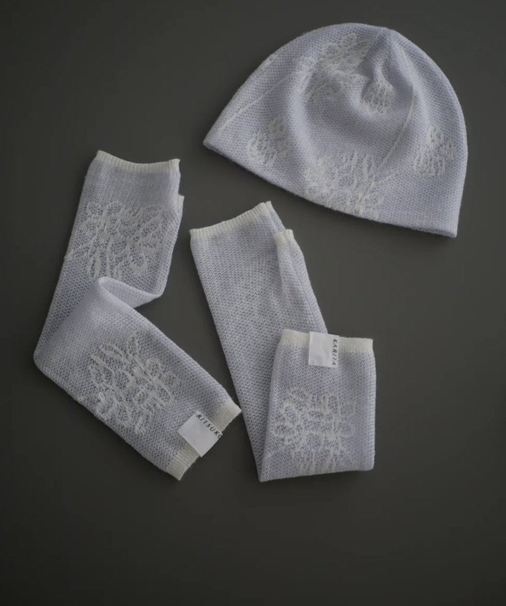 美品 RITSUKOKARITA rich Flower lame beanie Online store〕 Flower lame beanie〔rich〕 リブなしのフラワー柄